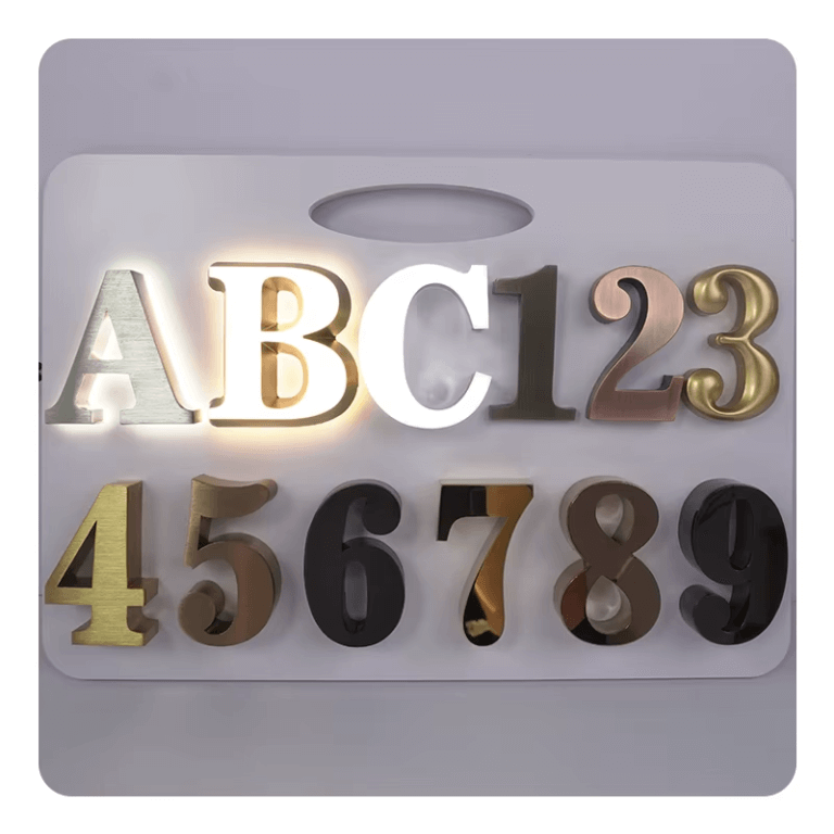 channel letter material samples