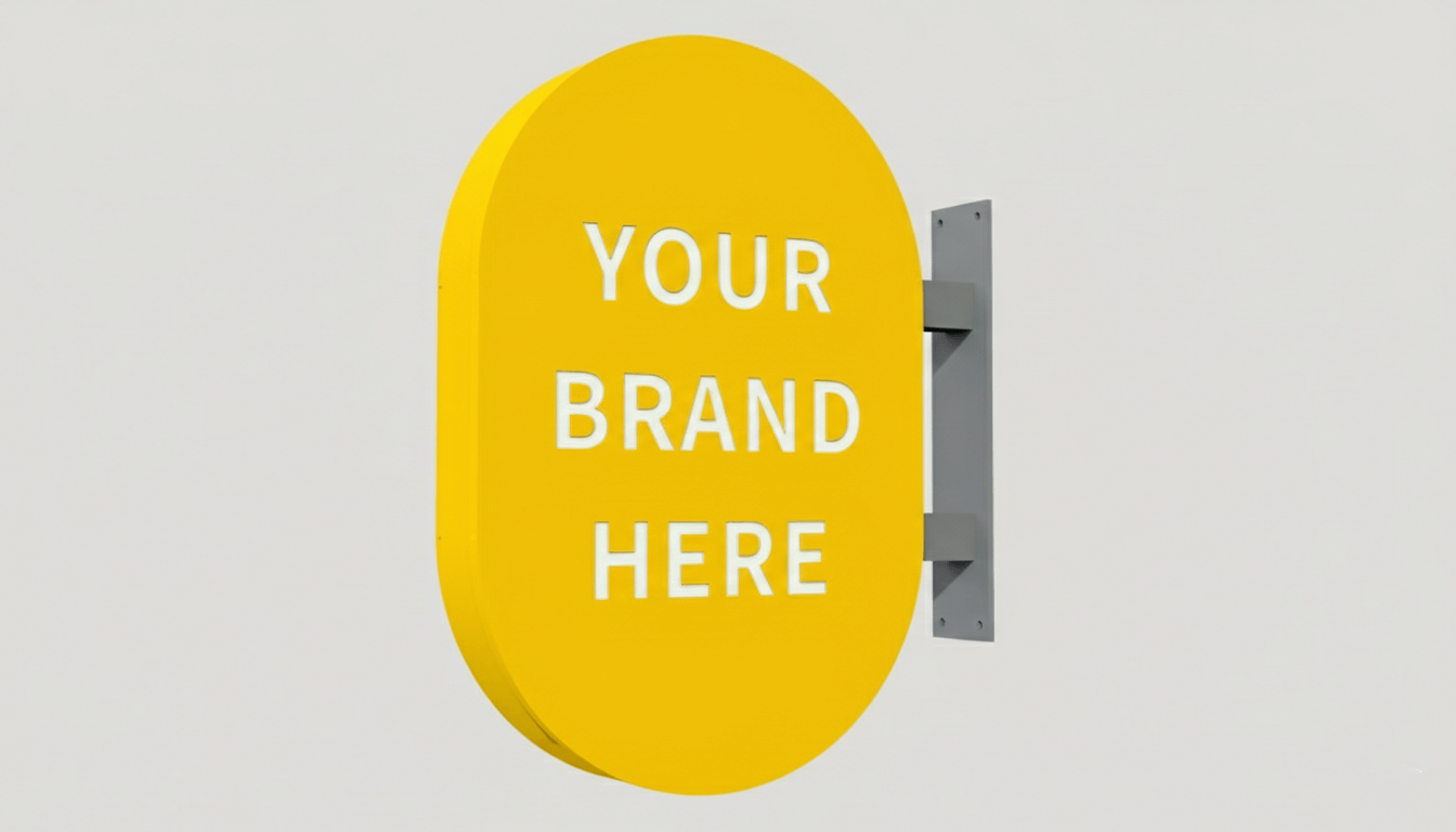 Custom illuminated light box sign with aluminum structure and LED lighting