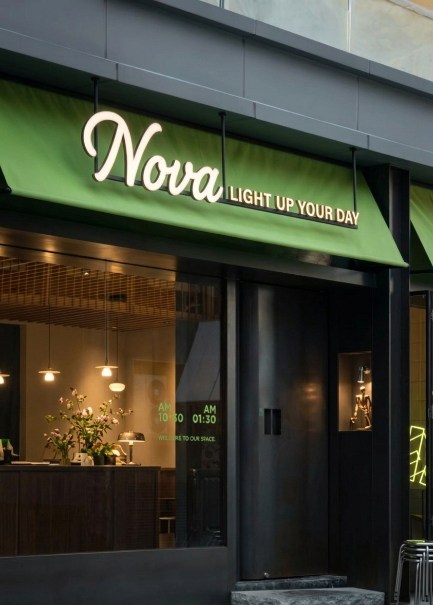 Custom outdoor LED channel letters for 'The Chef's Table' restaurant, featuring IP67 waterproofing that ensures high-visibility and stable operation during heavy rain.
