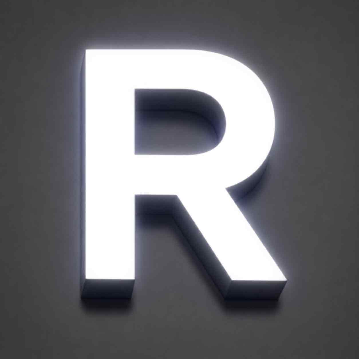 Custom LED Channel Letters 1 Custom premium RGB channel letters with programmable LED lighting for the Ninja Social Club storefront signage