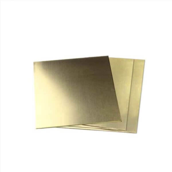 A stack of premium brass-textured metal sheets featuring a refined brushed finish and luxurious gold luster, ideal for high-end luxury brand signage.