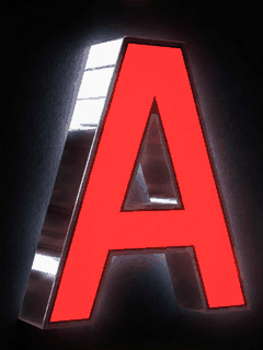 10000K cool white front lit channel letter A