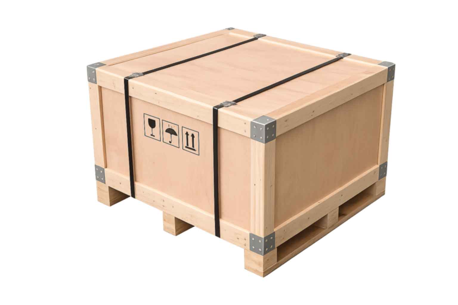 Front Lit Channel Letters packed in export-grade wooden crates for safe international shipping and long-distance transportation.
