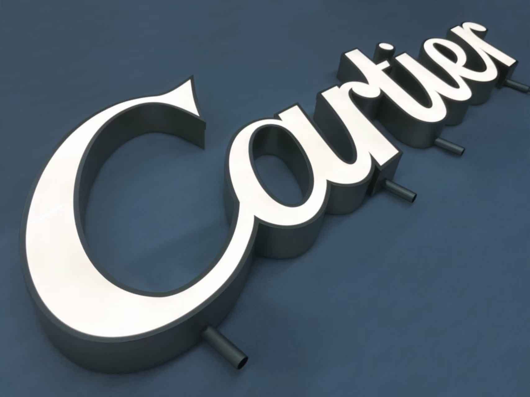 Custom Front Lit Channel Letters produced for an outdoor business signage installation.