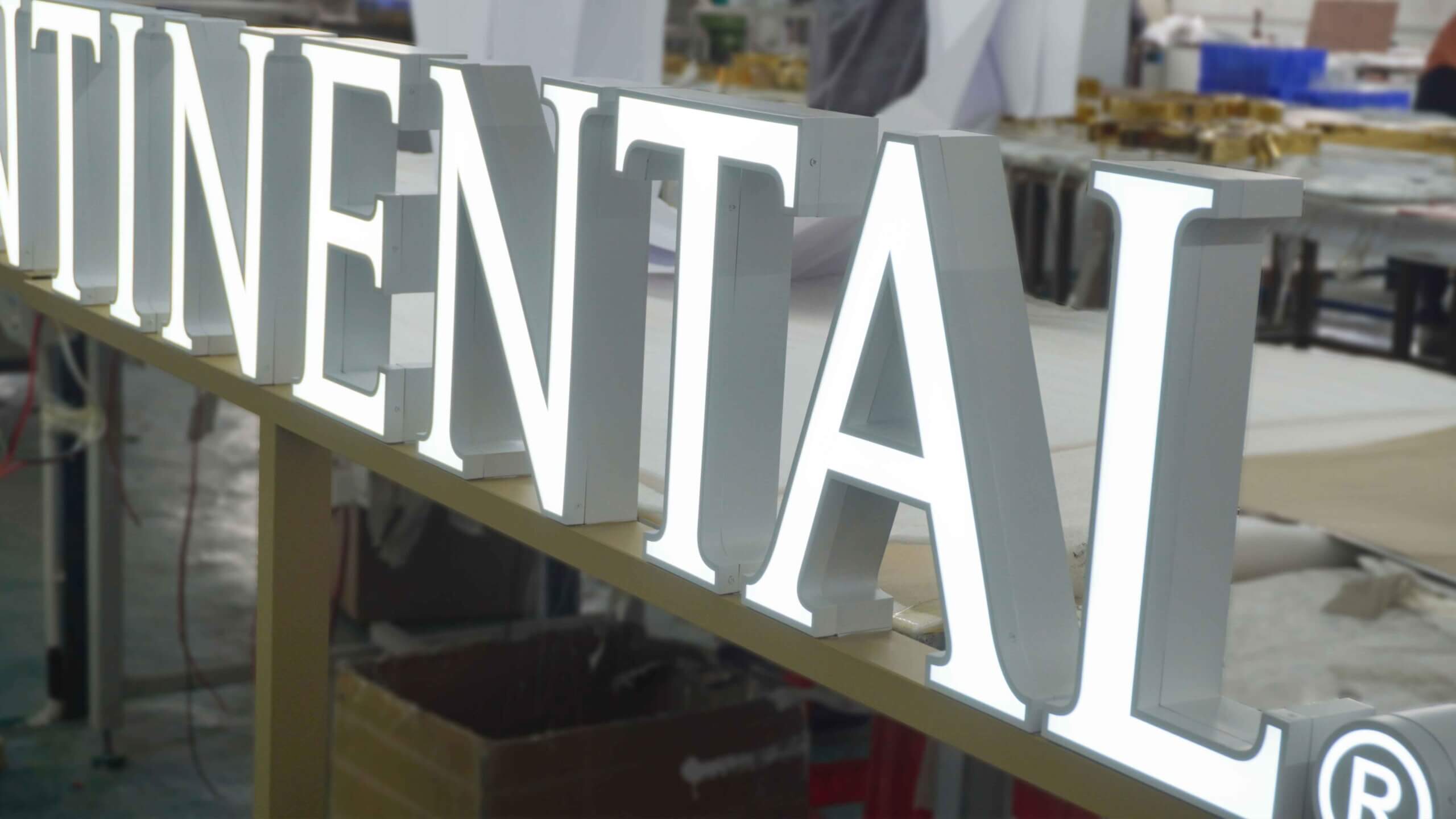 Custom LED Front Lit Channel Letters for restaurant exterior signage.