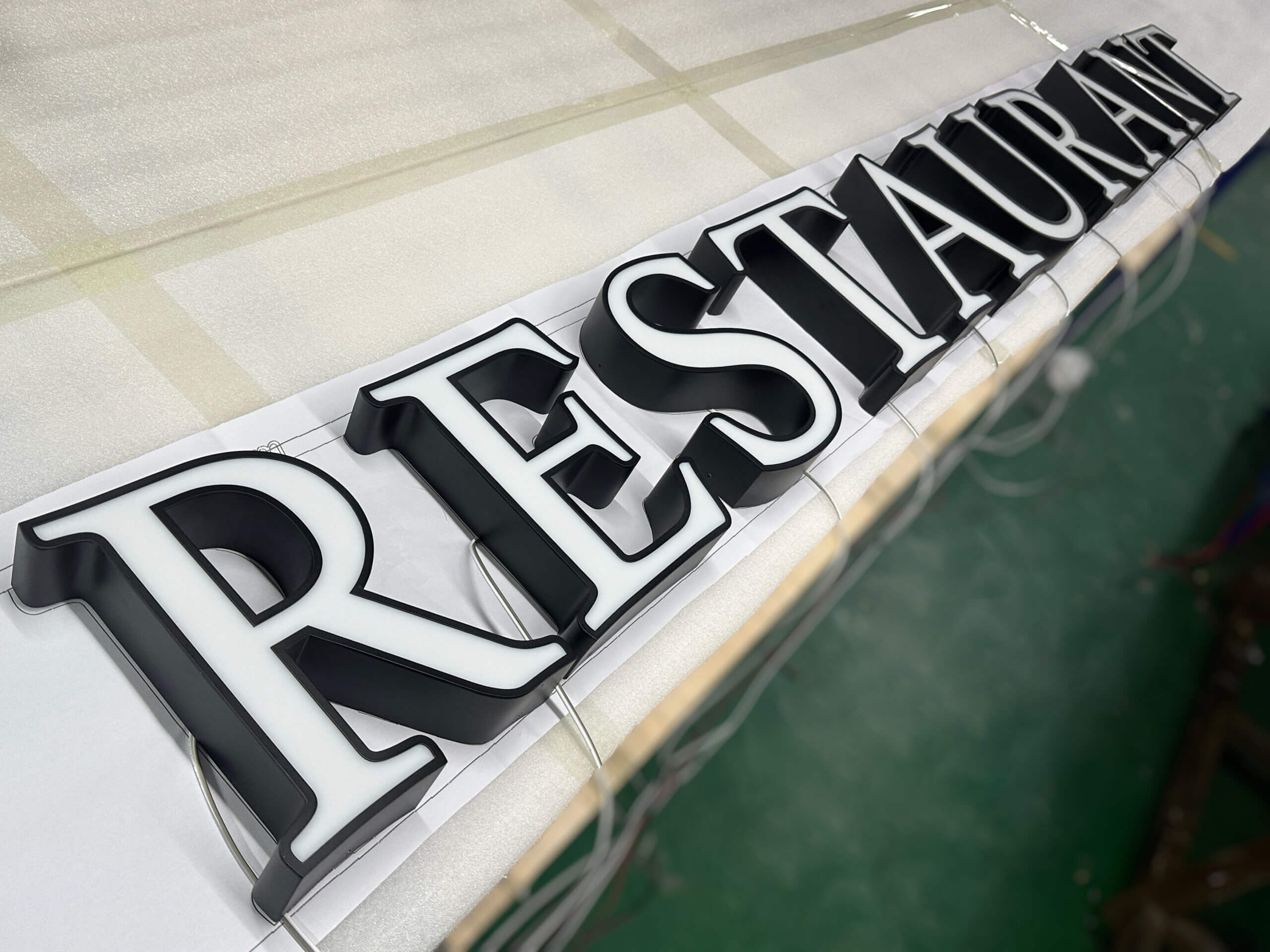 Waterproof Front Lit Channel Letters for outdoor commercial signage applications.