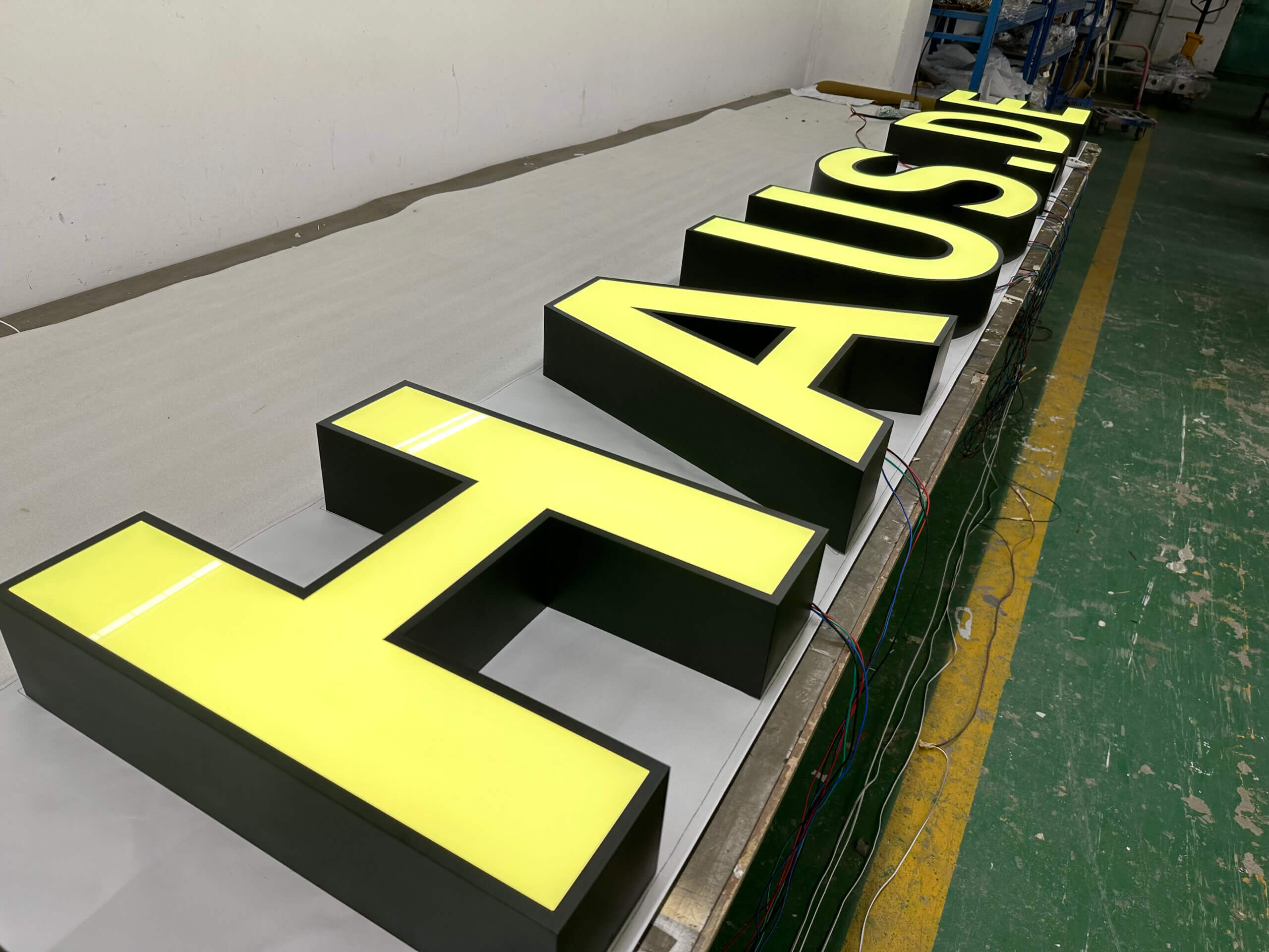 Front Lit Channel Letters with white LED lighting for premium business signage.
