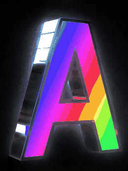 10000K cool white front lit channel letter A