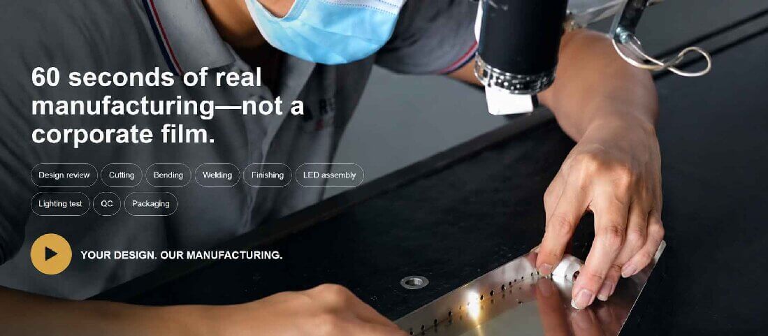 Manufacturing for Sign Professionals 7 Custom sign manufacturing process at RETAY SIGN factory